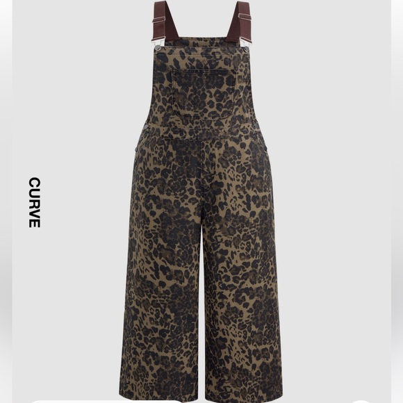 Leopard Print Overalls (Wide Leg & Curvy) - Picture 1 of 4
